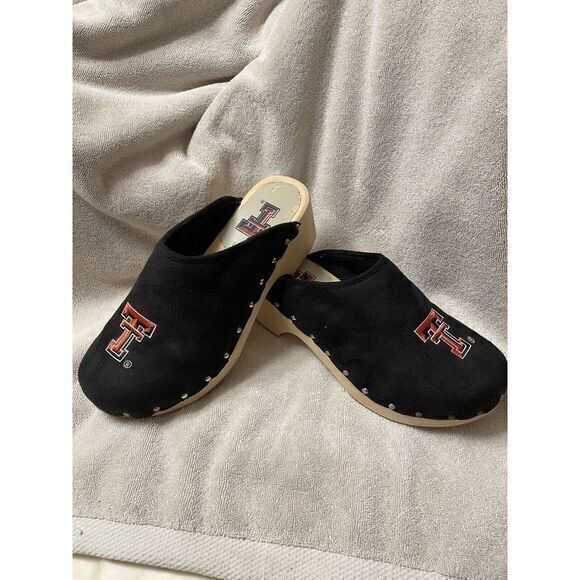 Texas Tech University Clogs/Mules Black With Logo Women's Size 11‎ - Picture 4 of 5